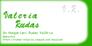 valeria rudas business card